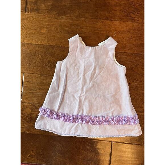Mulberry Street Toddler 24 Month Cotton Dress Lavender With Gingham Ribbon USA - Picture 2 of 7